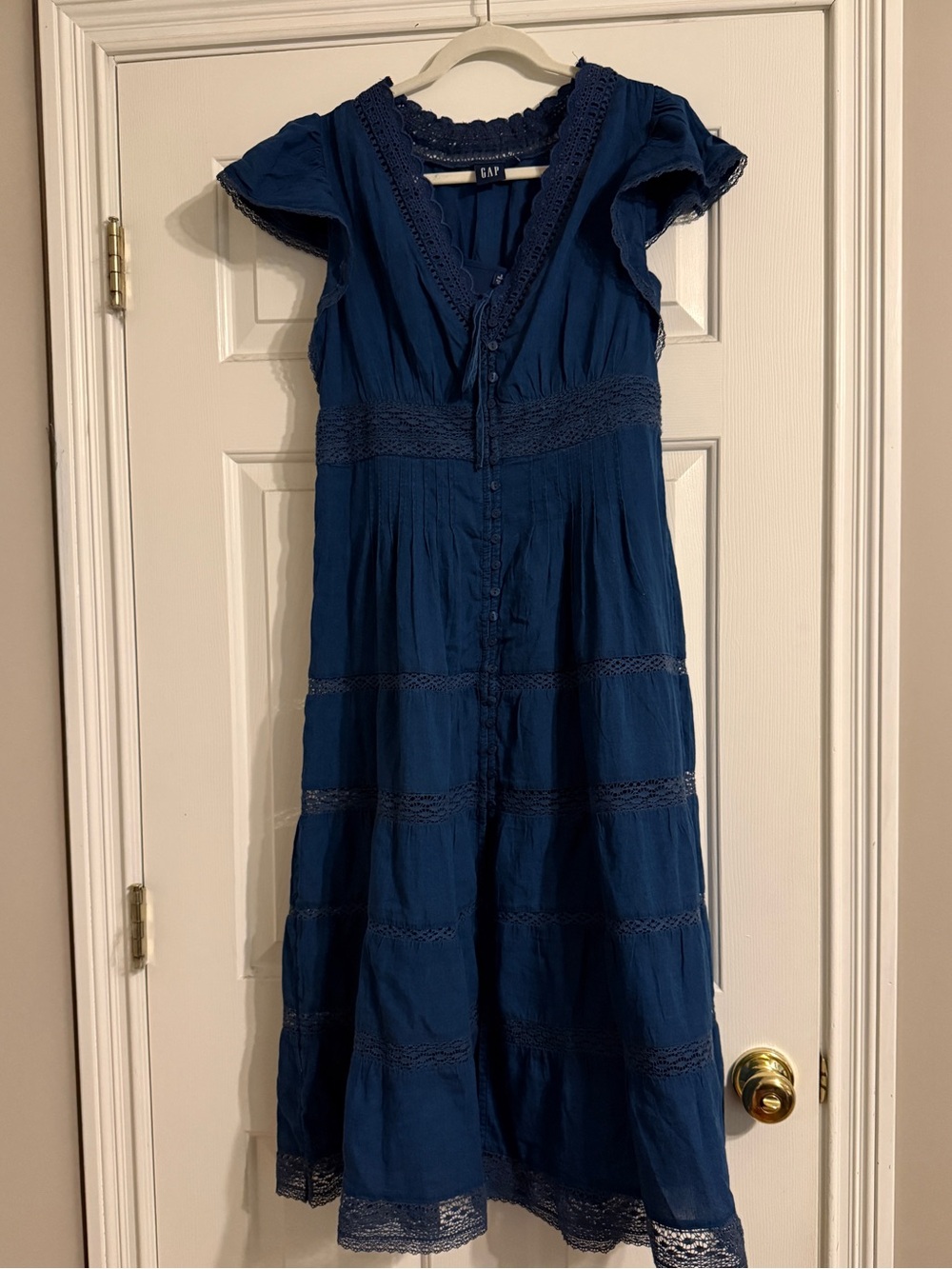 Gap Lace Trim Midi Dress - Picture 2 of 4